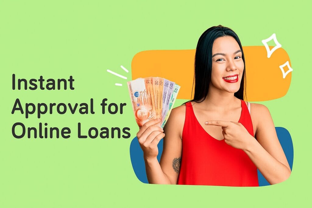 Filipino borrower quickly applying for an online loan via smartphone in 2025