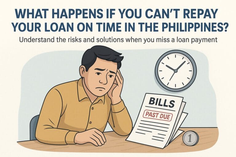 missed loan repayment Philippines – late penalty, credit score, legal action