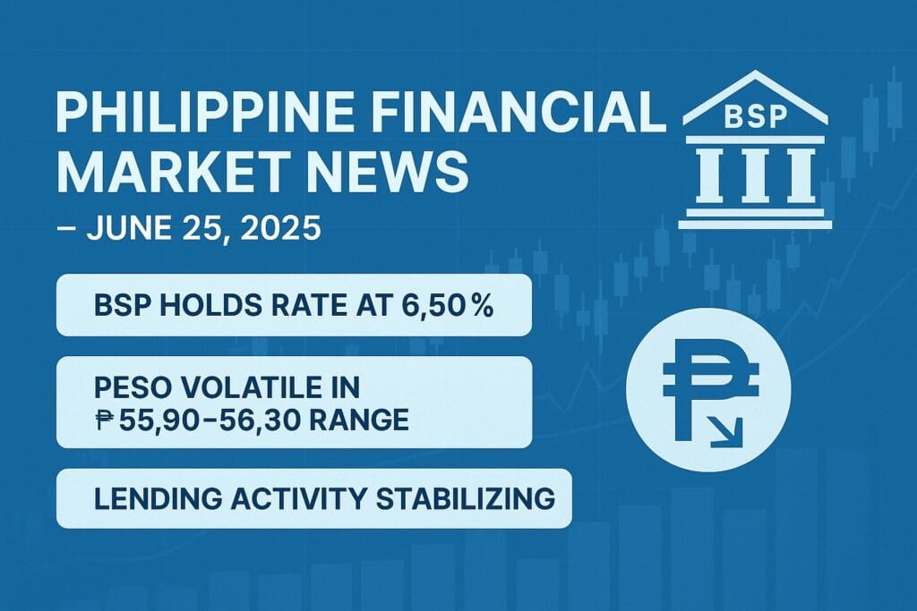 Philippine financial market update with BSP rate hold and peso movement – June 25, 2025